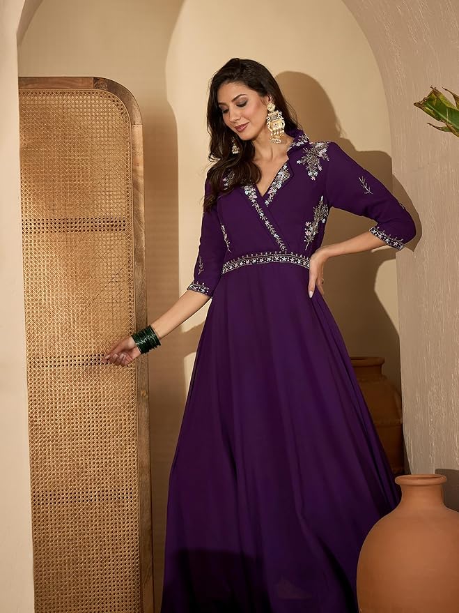 Gown Georgette Violet - Image 5
