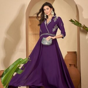 Gown Georgette Violet